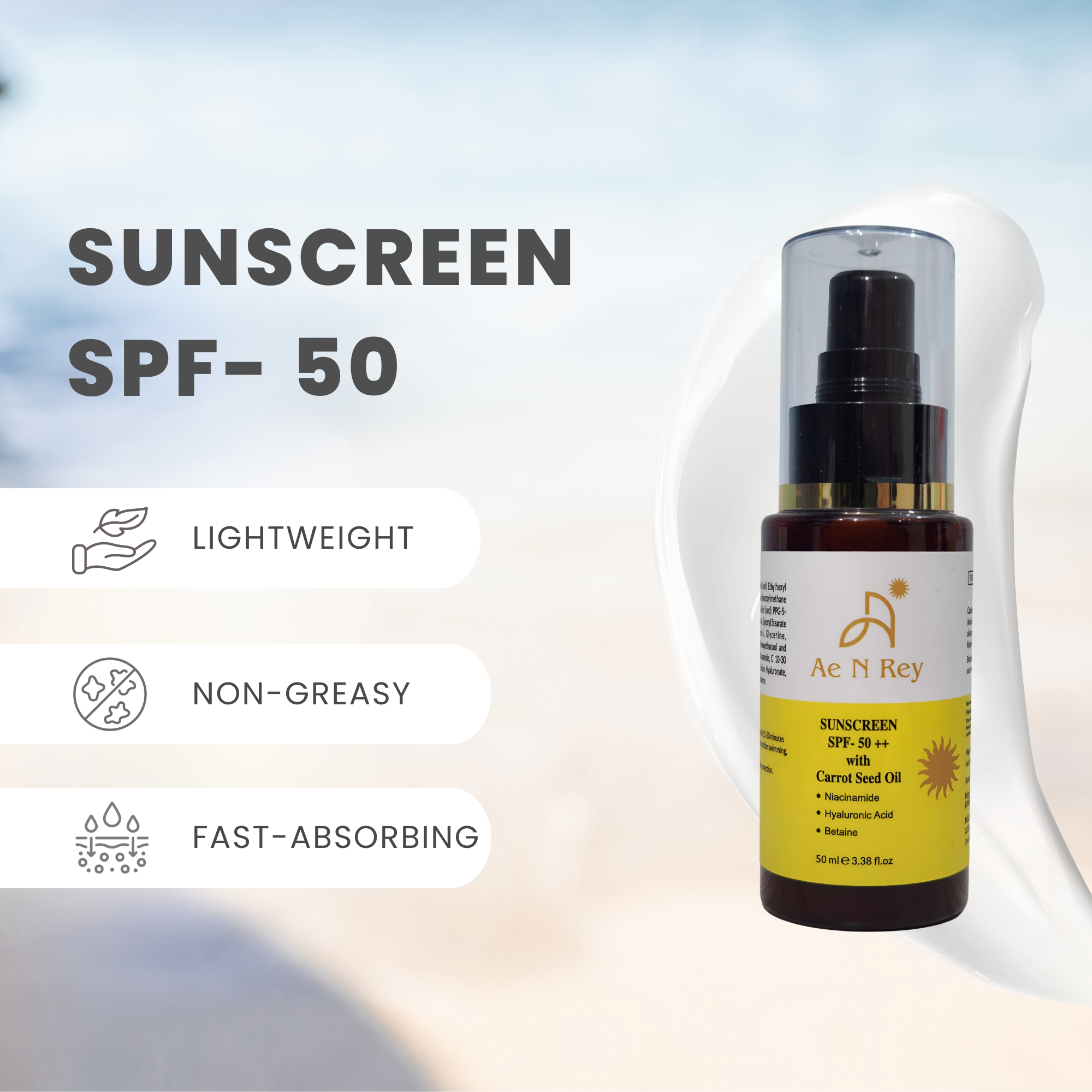 Sunscreen Cream SPF 50 ++ PA+++ | High Protection